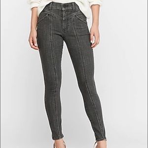 Express High Waisted Seamed Ankle Skinny Jeans